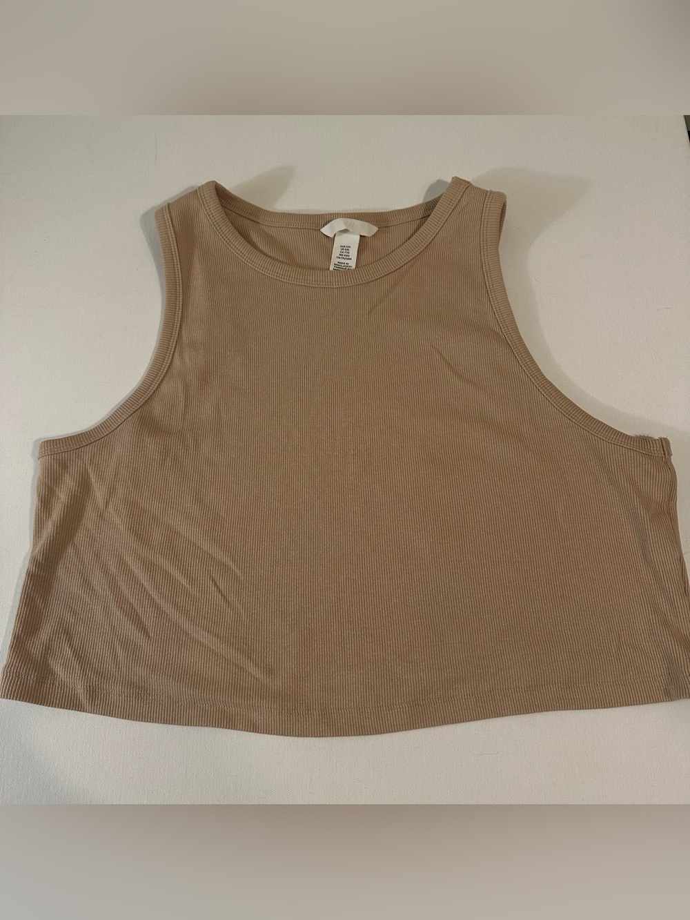 H&M - WOMENS - RIBBED CROPPED TANK TOP